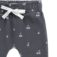 Organic Cotton Morgan Track Pant - Cherry Love Lava Childrens Pant from Jamie Kay Australia