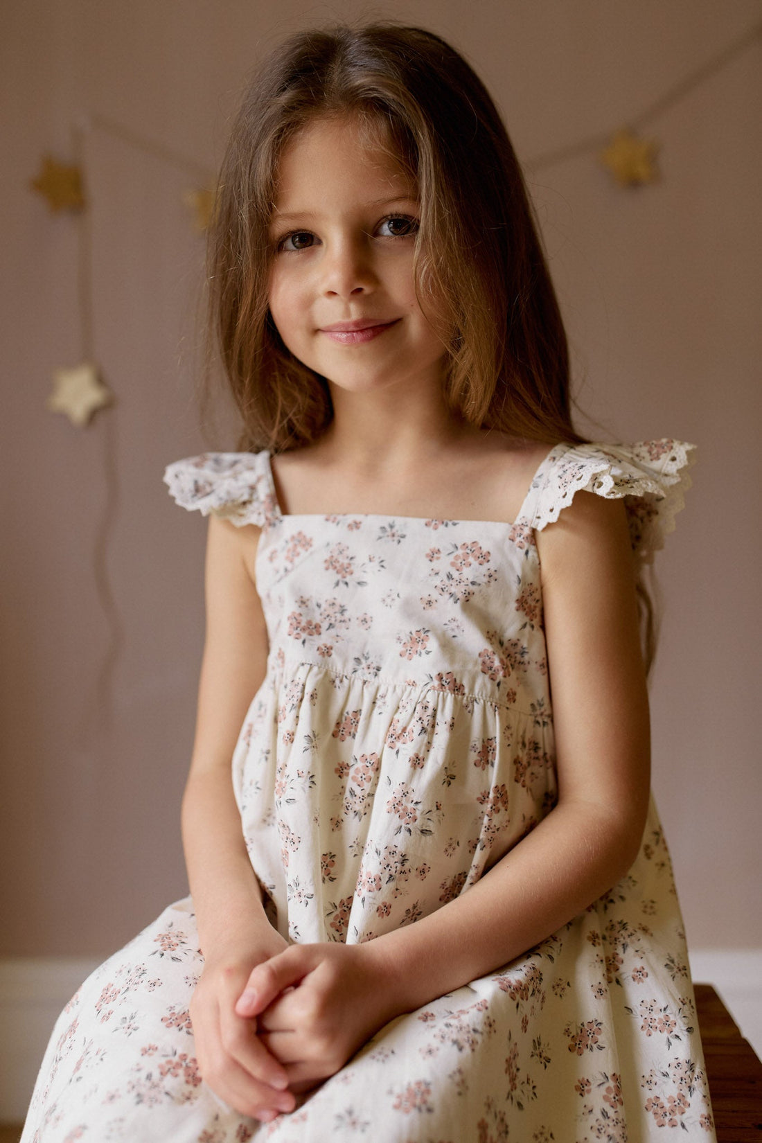 Organic Cotton Elodie Dress - Selena Blush Childrens Dress from Jamie Kay Australia