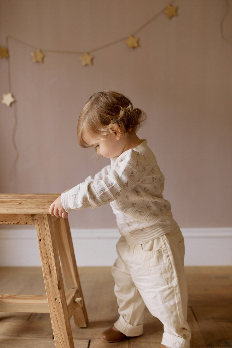 Cherry Love Jumper - Cherry Love Jacquard Egret Childrens Dress from Jamie Kay Australia