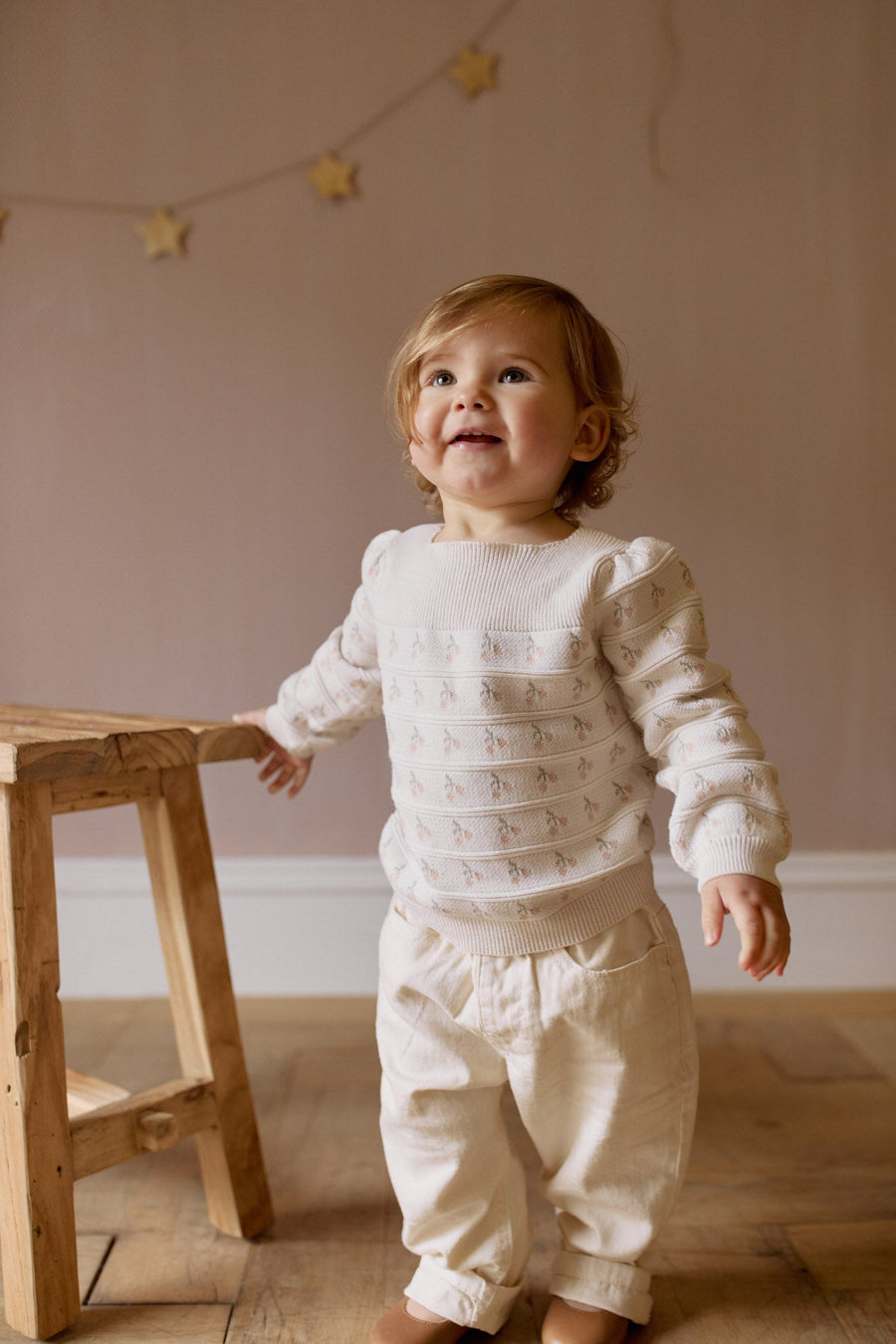 Cherry Love Jumper - Cherry Love Jacquard Egret Childrens Dress from Jamie Kay Australia