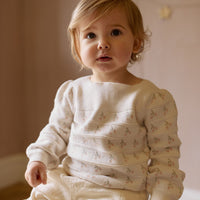 Cherry Love Jumper - Cherry Love Jacquard Egret Childrens Dress from Jamie Kay Australia