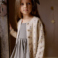 Penny Knitted Cardigan - Penny Flower Jacquard Childrens Cardigan from Jamie Kay Australia