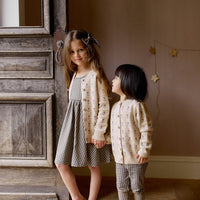 Penny Knitted Cardigan - Penny Flower Jacquard Childrens Cardigan from Jamie Kay Australia