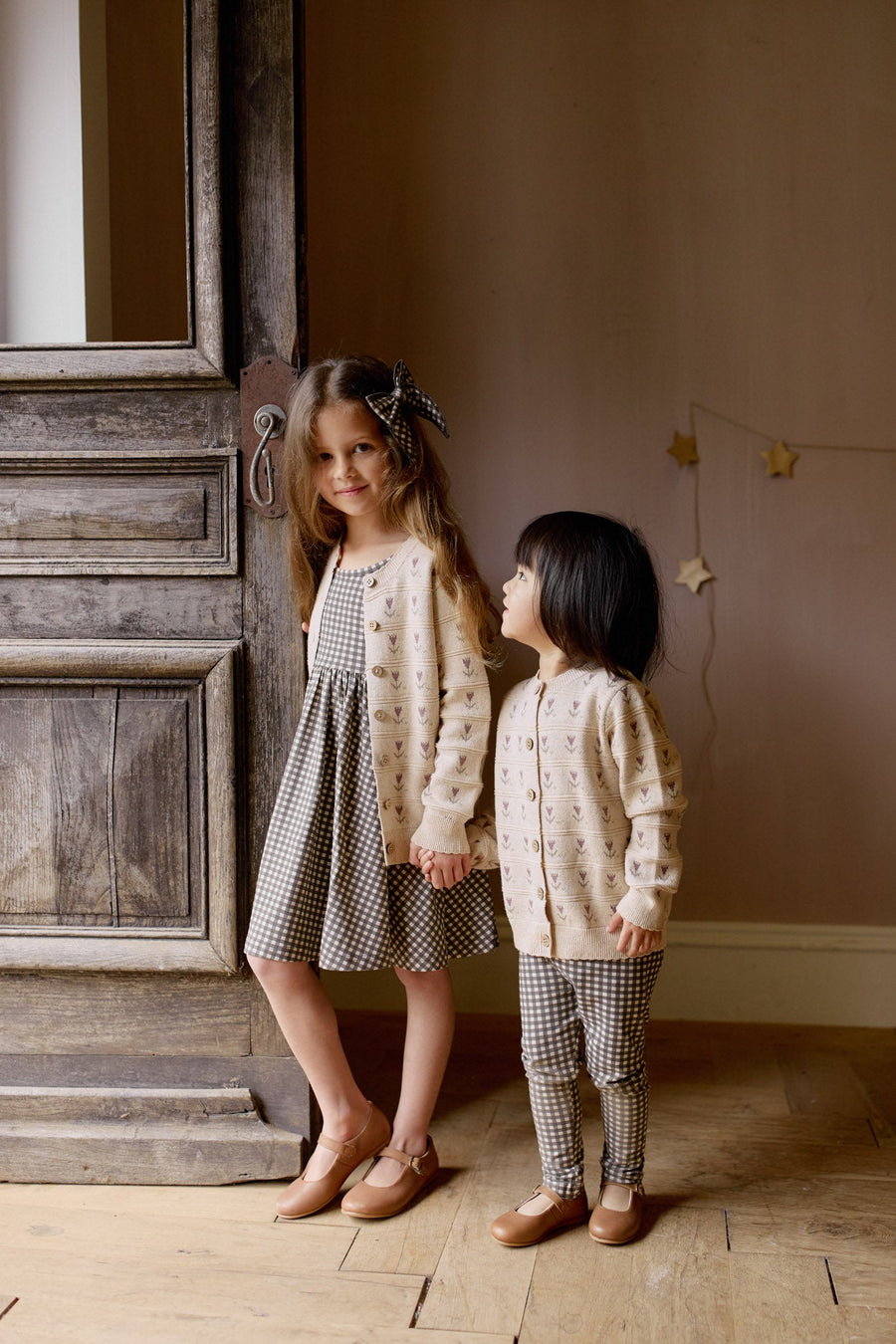 Penny Knitted Cardigan - Penny Flower Jacquard Childrens Cardigan from Jamie Kay Australia