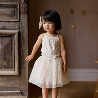 Organic Cotton Casey Top - Emilia Egret Childrens Singlet from Jamie Kay Australia