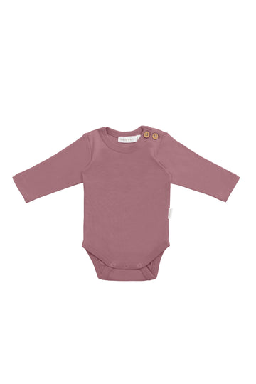 Organic Cotton Marlo Long Sleeve Bodysuit - Lillium Childrens Bodysuit from Jamie Kay Australia