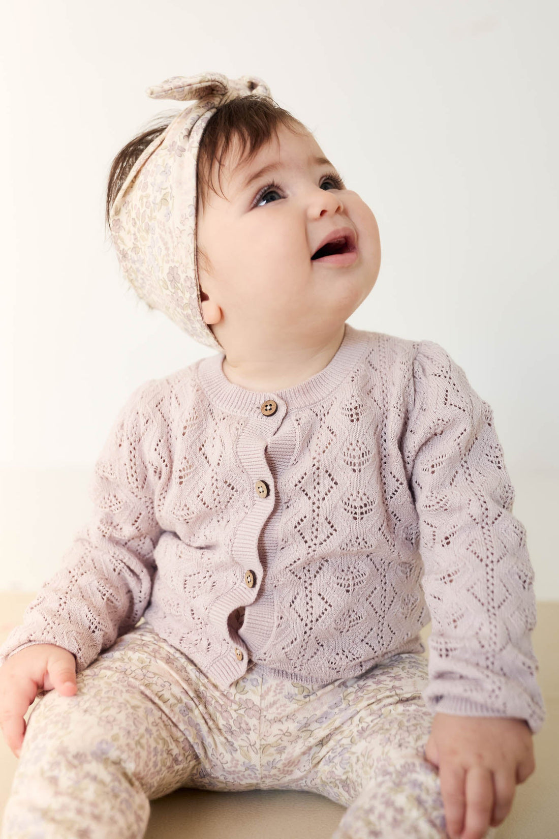 Mila Cardigan - Hushed Violet Childrens Cardigan from Jamie Kay Australia