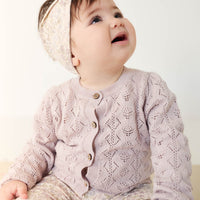 Mila Cardigan - Hushed Violet Childrens Cardigan from Jamie Kay Australia