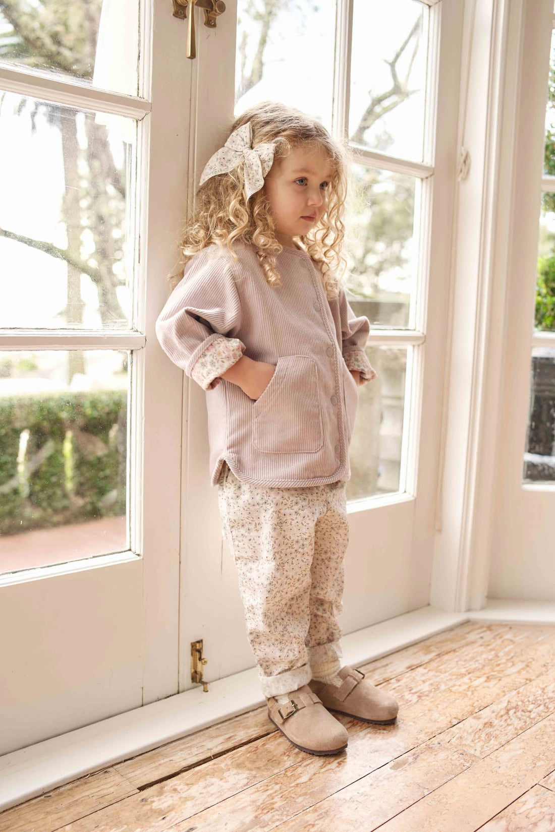 Organic Cotton Elodie Pant - Fifi Violet Childrens Pant from Jamie Kay Australia