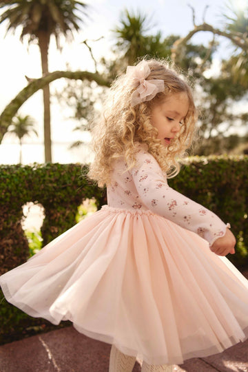 Anna Tulle Dress - Petite Fleur Soft Peony Childrens Dress from Jamie Kay Australia