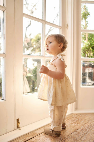 Organic Cotton Muslin Ellie Top - Pauline Chamomile Childrens top from Jamie Kay Australia