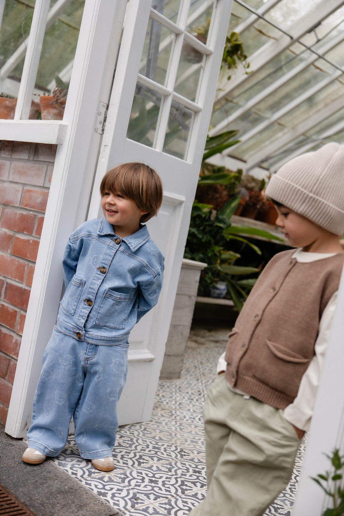 Abel Pant - Bowie Bear Denim Childrens Pant from Jamie Kay Australia