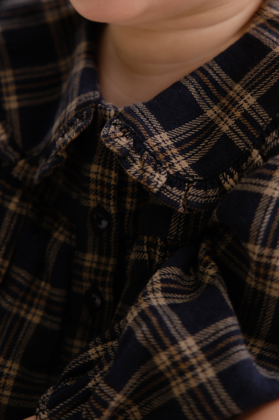 Organic Cotton Elowen Playsuit - Woodland Check Childrens Playsuit from Jamie Kay Australia