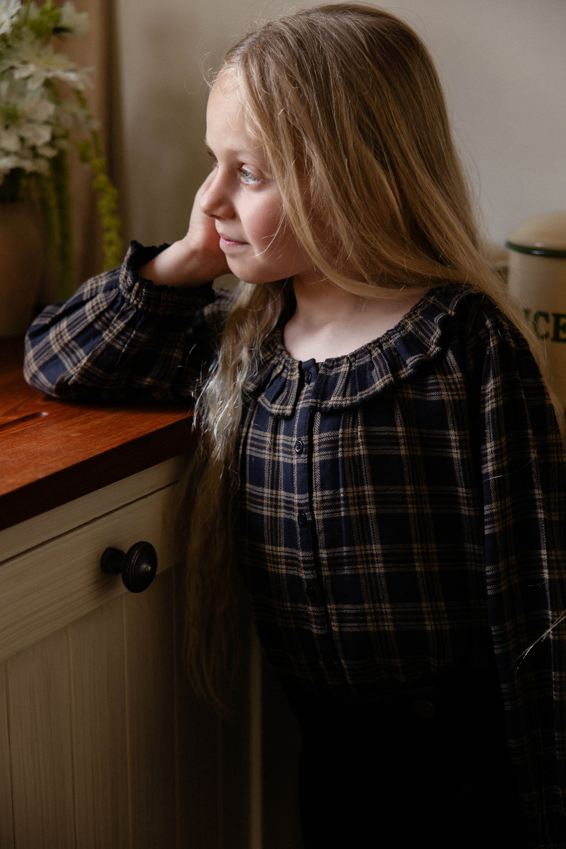 Organic Cotton Cecile Top - Woodland Check Childrens Top from Jamie Kay Australia