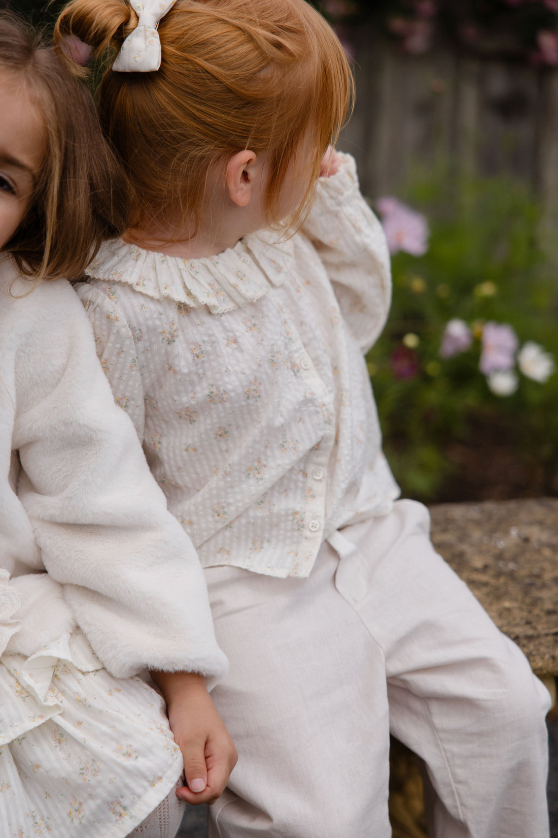 Organic Cotton Cecile Top-Justine Parchment Childrens Top from Jamie Kay Australia