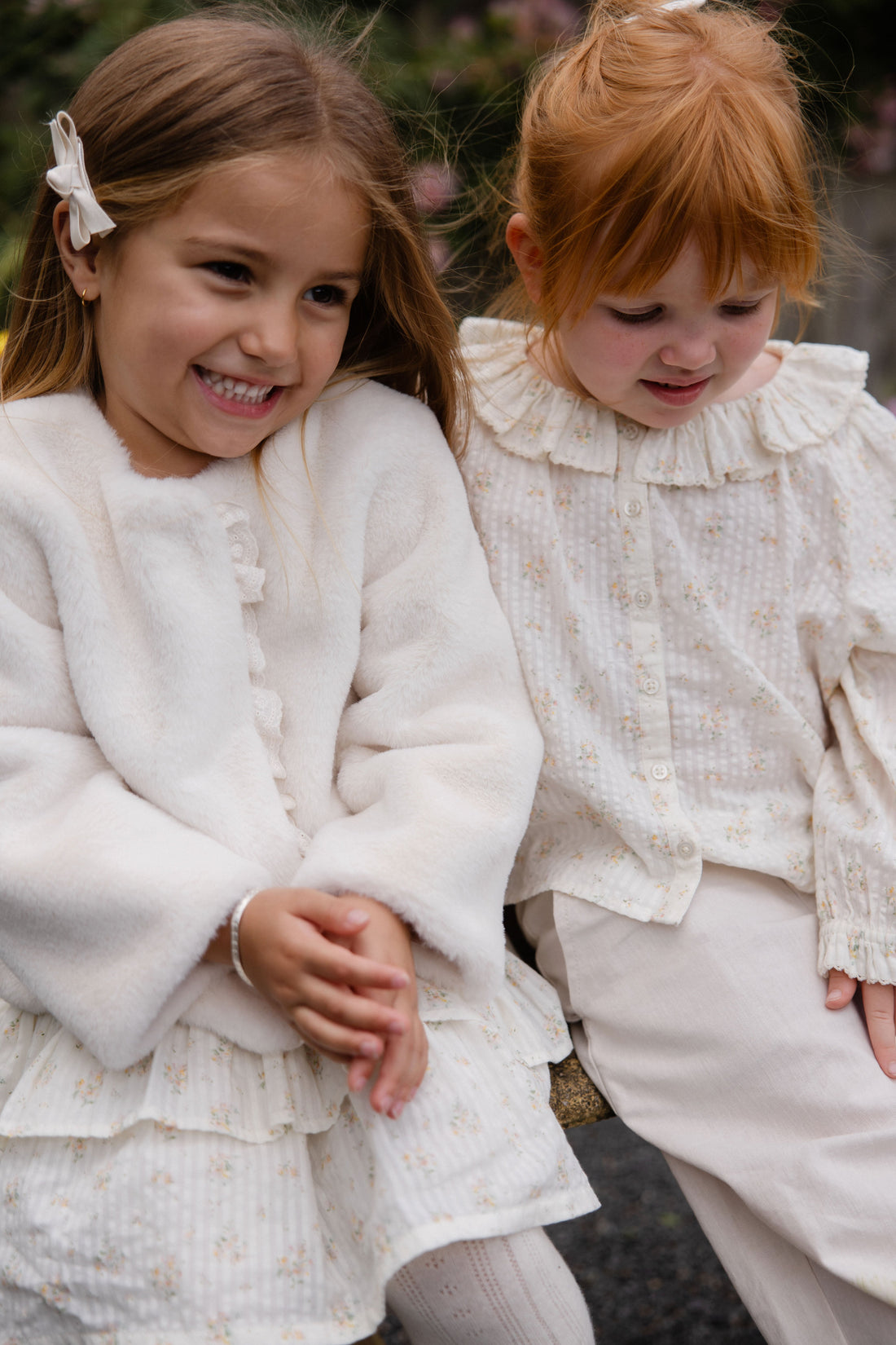 Organic Cotton Cecile Top-Justine Parchment Childrens Top from Jamie Kay Australia