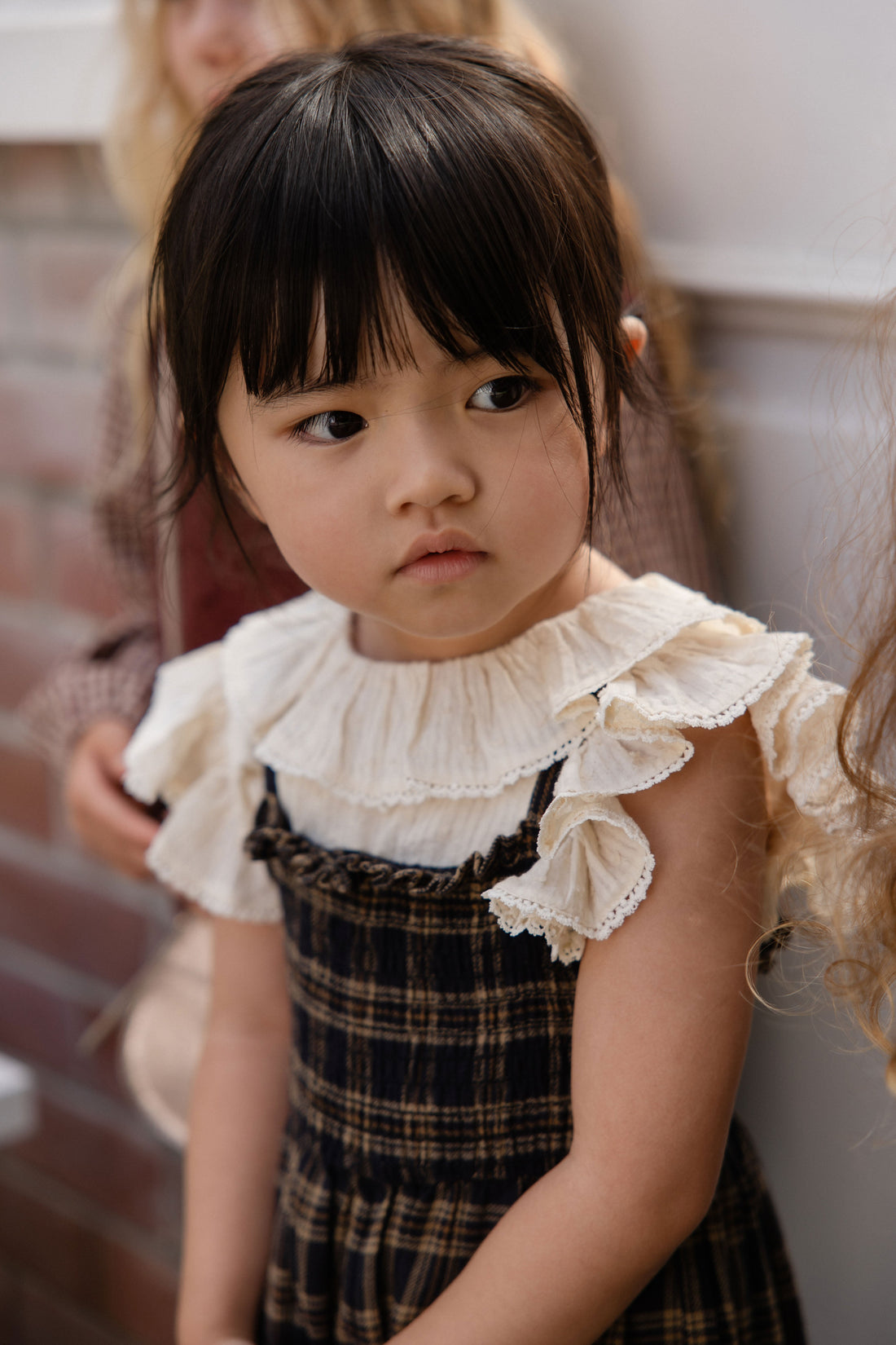 Organic Cotton Arabella Jumpsuit - Woodland Check Childrens Jumpsuit from Jamie Kay Australia