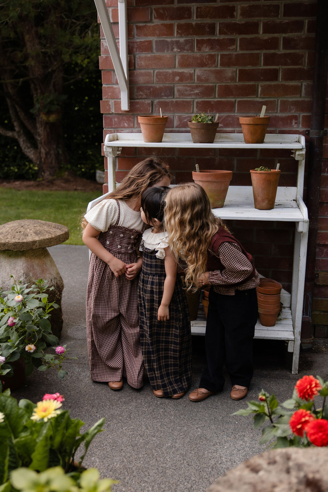 Organic Cotton Arabella Jumpsuit - Woodland Check Childrens Jumpsuit from Jamie Kay Australia