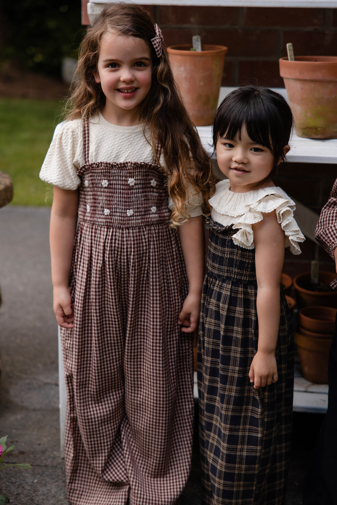 Organic Cotton Arabella Jumpsuit - Woodland Check Childrens Jumpsuit from Jamie Kay Australia