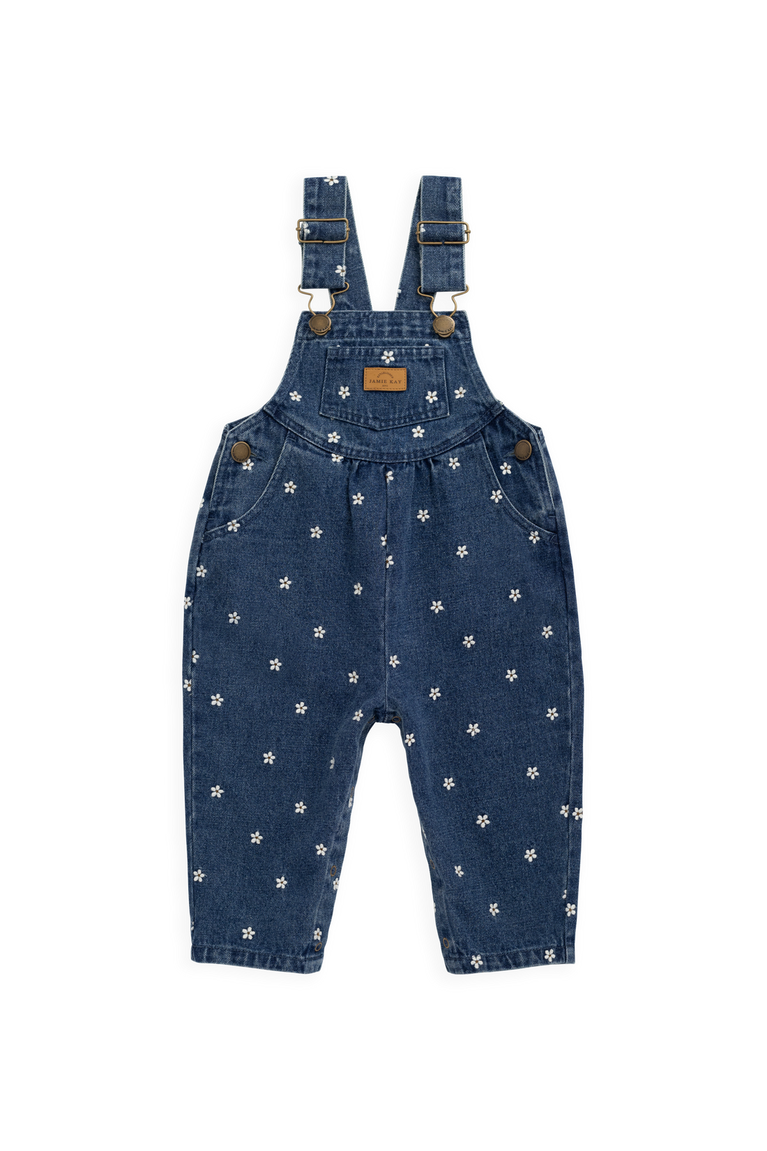 Cecil Overall-Josie Floral Denim Childrens Overall from Jamie Kay Australia