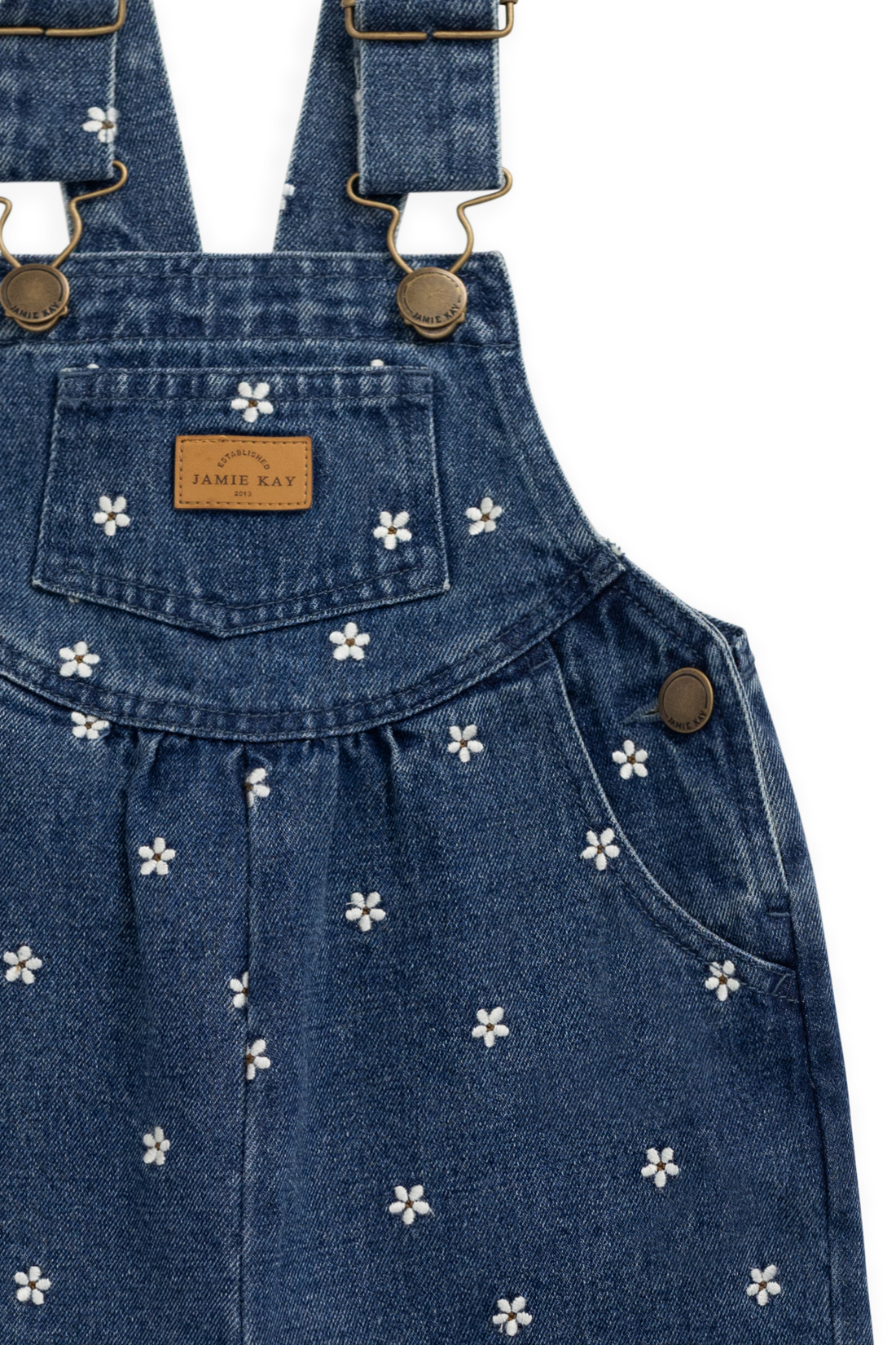 Cecil Overall-Josie Floral Denim Childrens Overall from Jamie Kay Australia