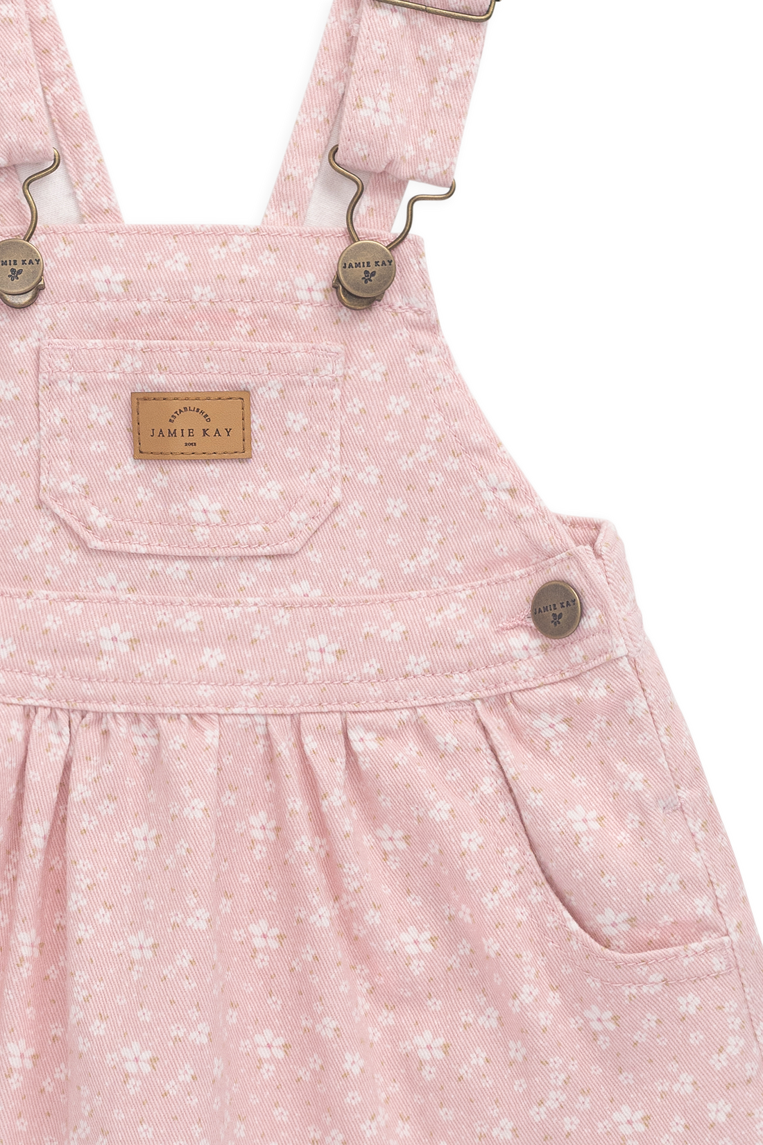 Norah Overall Dress-Paula Powder Childrens Dress from Jamie Kay Australia