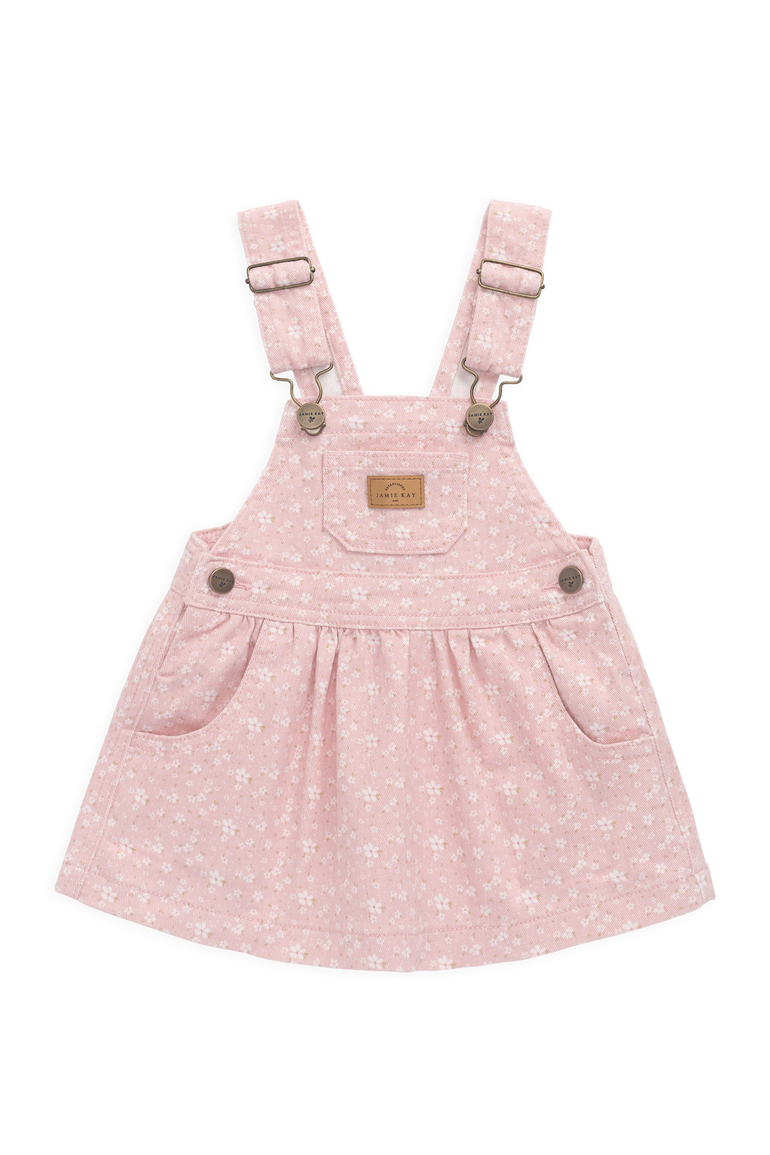 Norah Overall Dress-Paula Powder Childrens Dress from Jamie Kay Australia