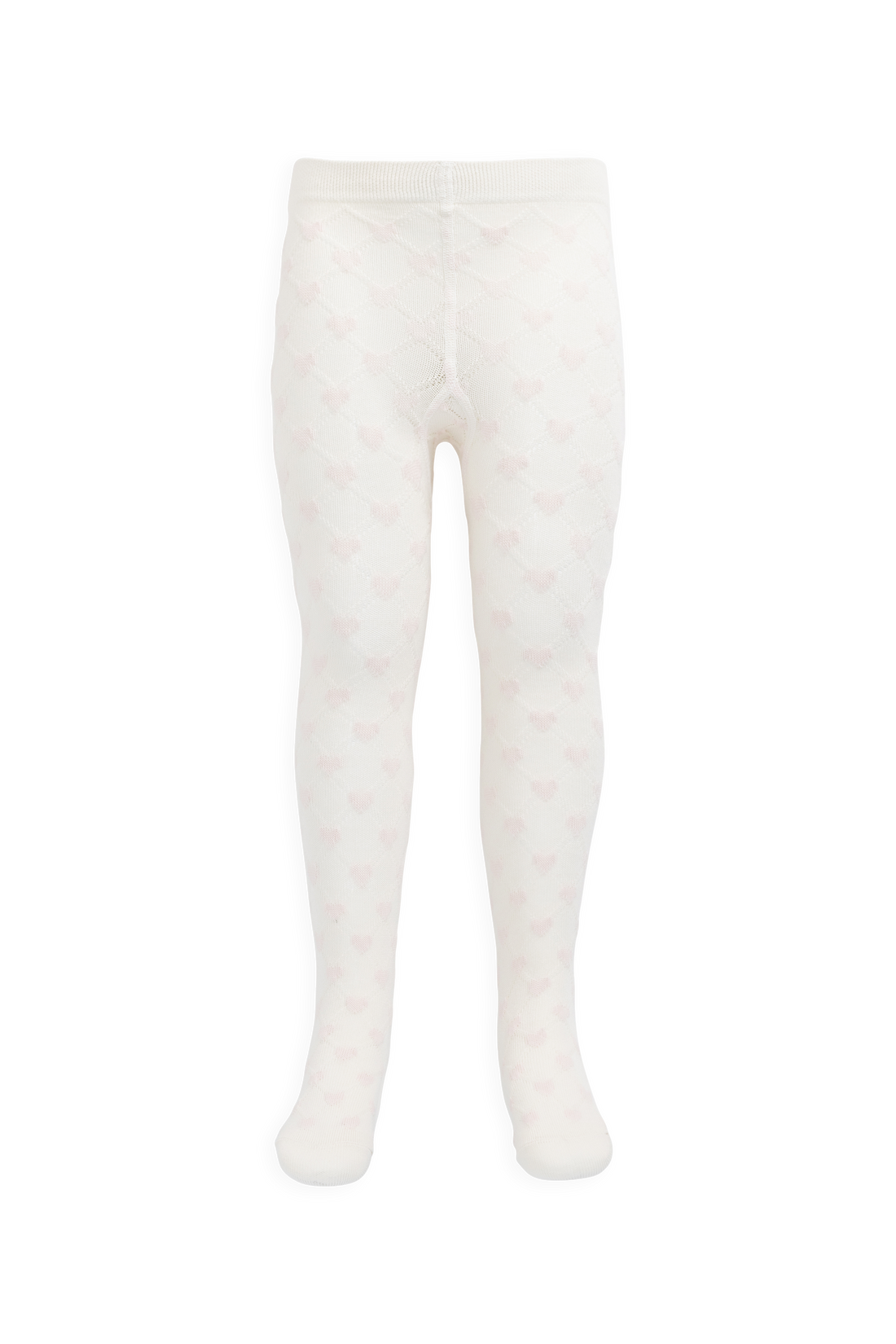 Norah Tight-Norah Heart Jacquard Childrens Tights from Jamie Kay Australia