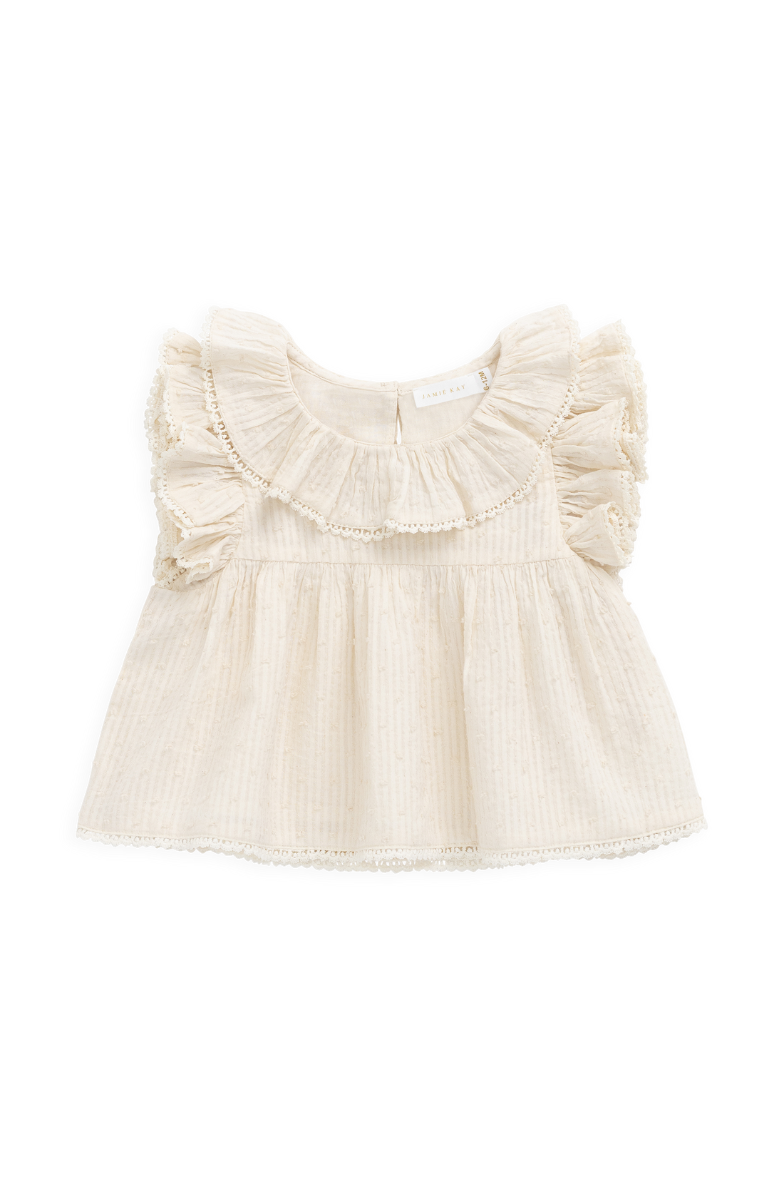 Organic Cotton Banks Blouse-Parchment Childrens Top from Jamie Kay Australia