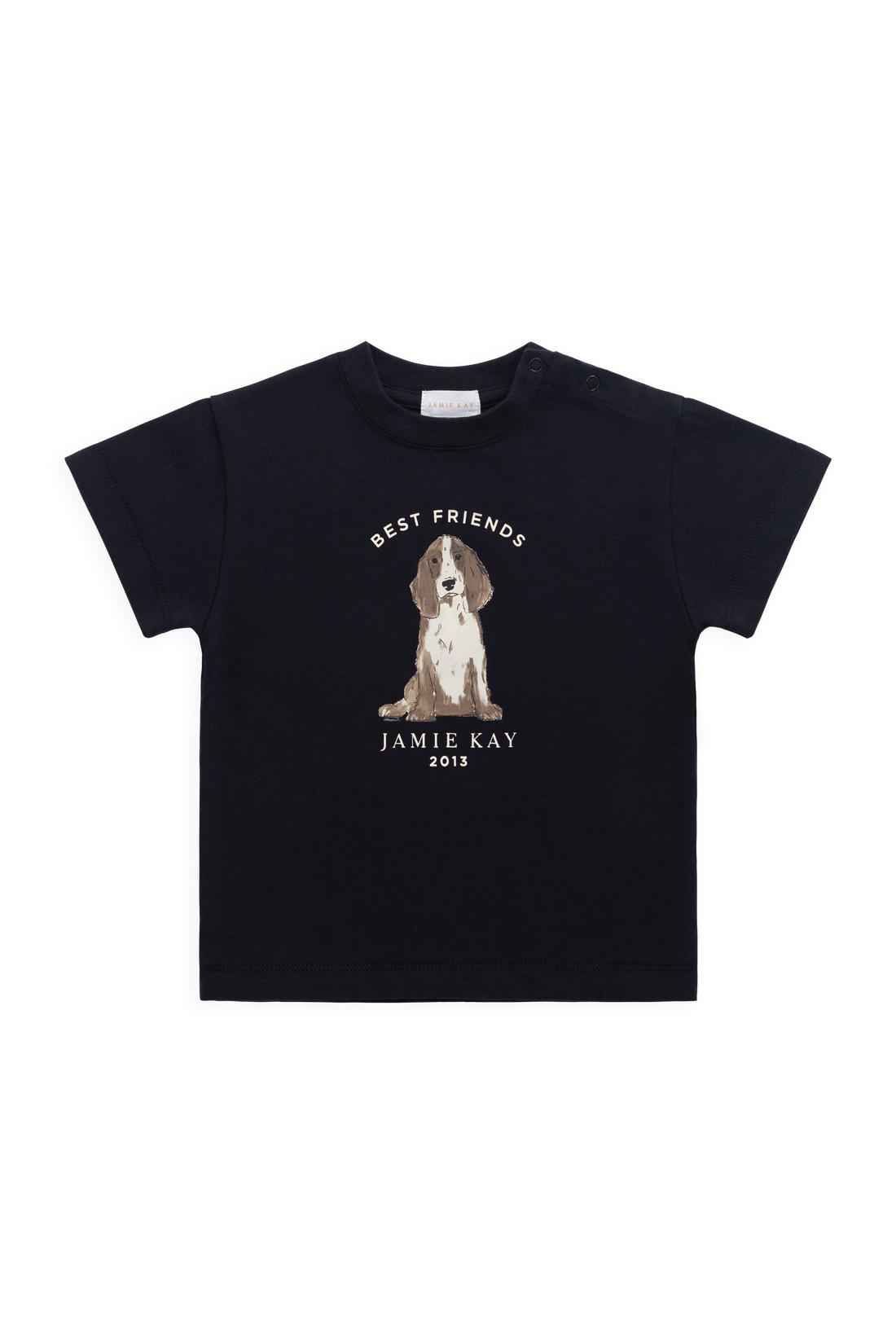 Organic Cotton Bjorn Tee-Dark Navy Best Friends Childrens Top from Jamie Kay Australia