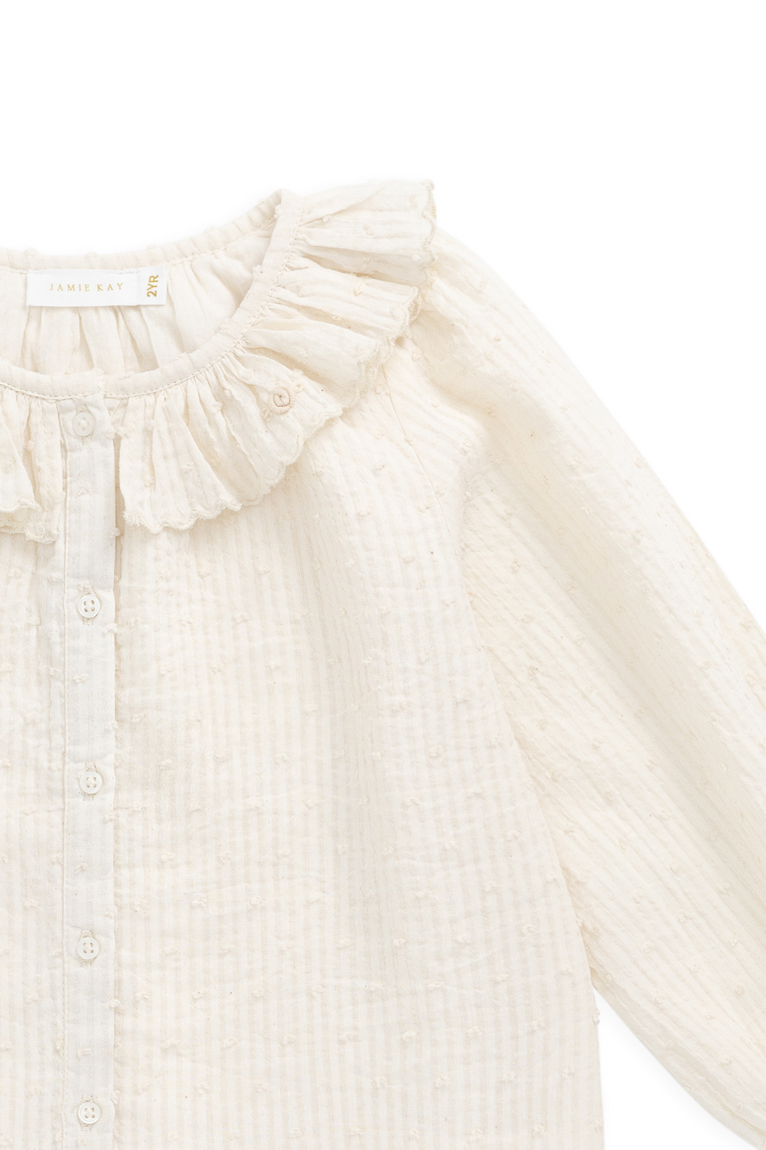 Organic Cotton Cecile Top-Parchment Childrens Top from Jamie Kay Australia