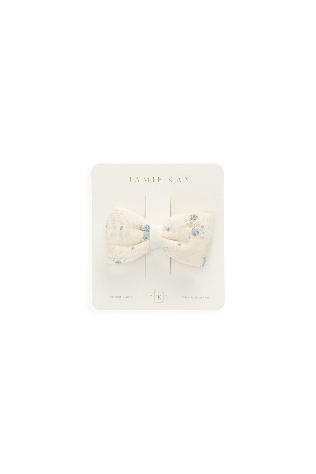 Organic Cotton Muslin Desiree Bow-Molly Blue Childrens Bow from Jamie Kay Australia