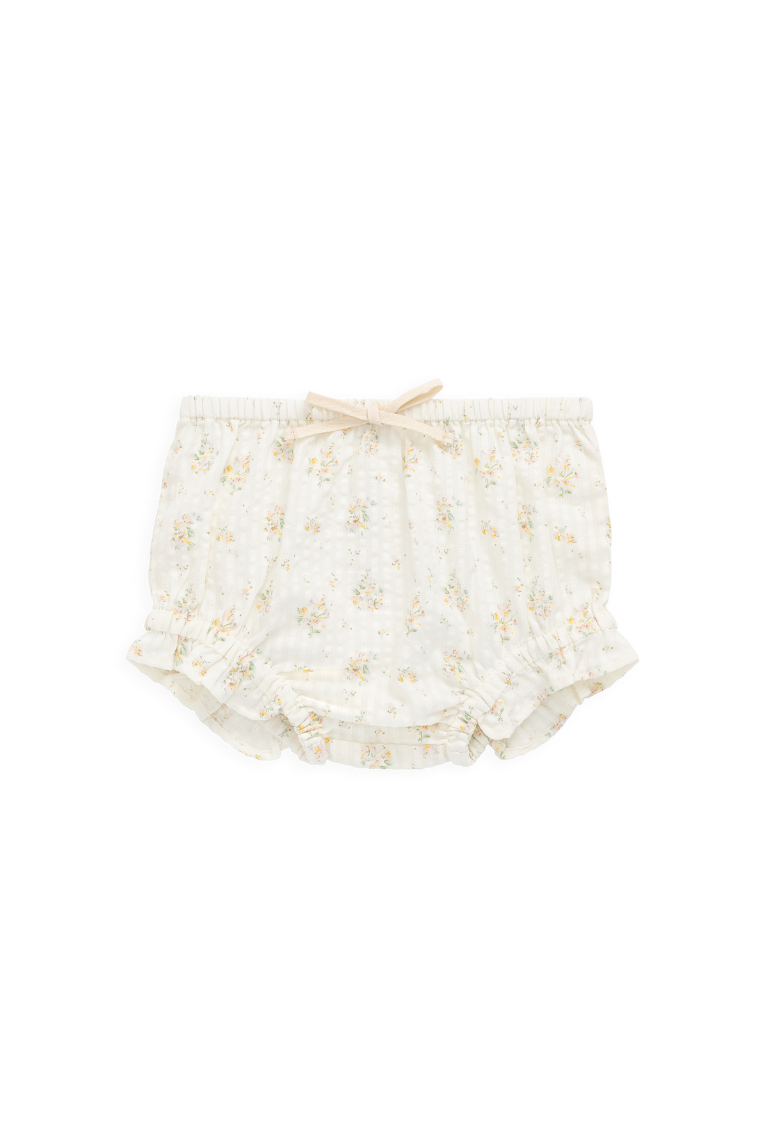 Organic Cotton Frill Bloomer-Justine Parchment Childrens Bloomer from Jamie Kay Australia