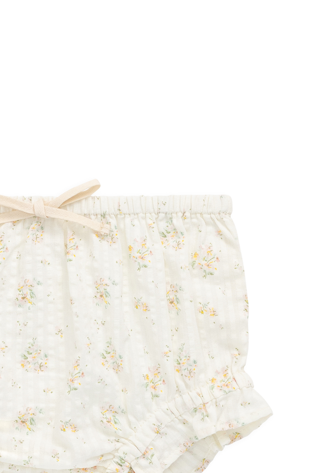 Organic Cotton Frill Bloomer-Justine Parchment Childrens Bloomer from Jamie Kay Australia