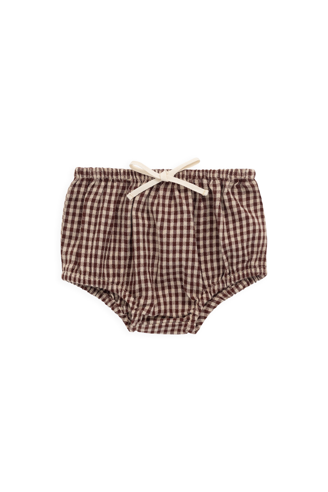 Organic Cotton Gabriel Bloomer-Cinnamon Gingham Childrens Shorts from Jamie Kay Australia