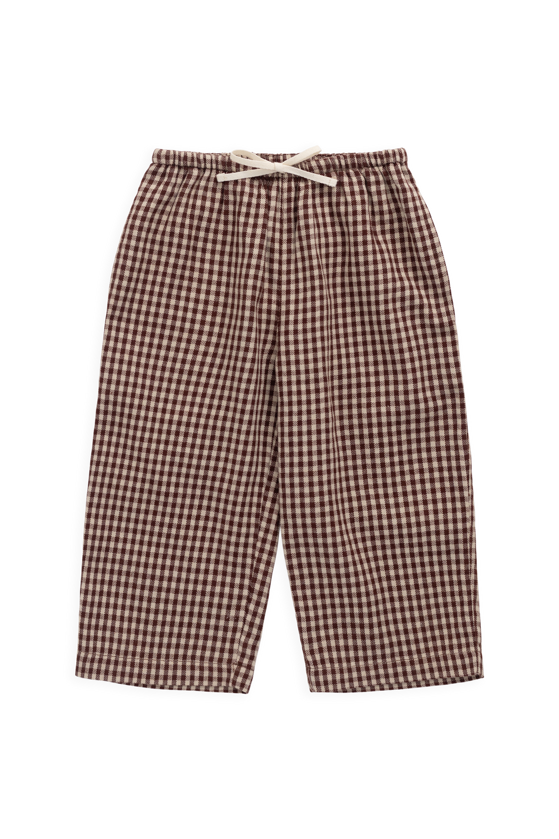 Organic Cotton Kenji Pant-Cinnamon Gingham Childrens Pant from Jamie Kay Australia