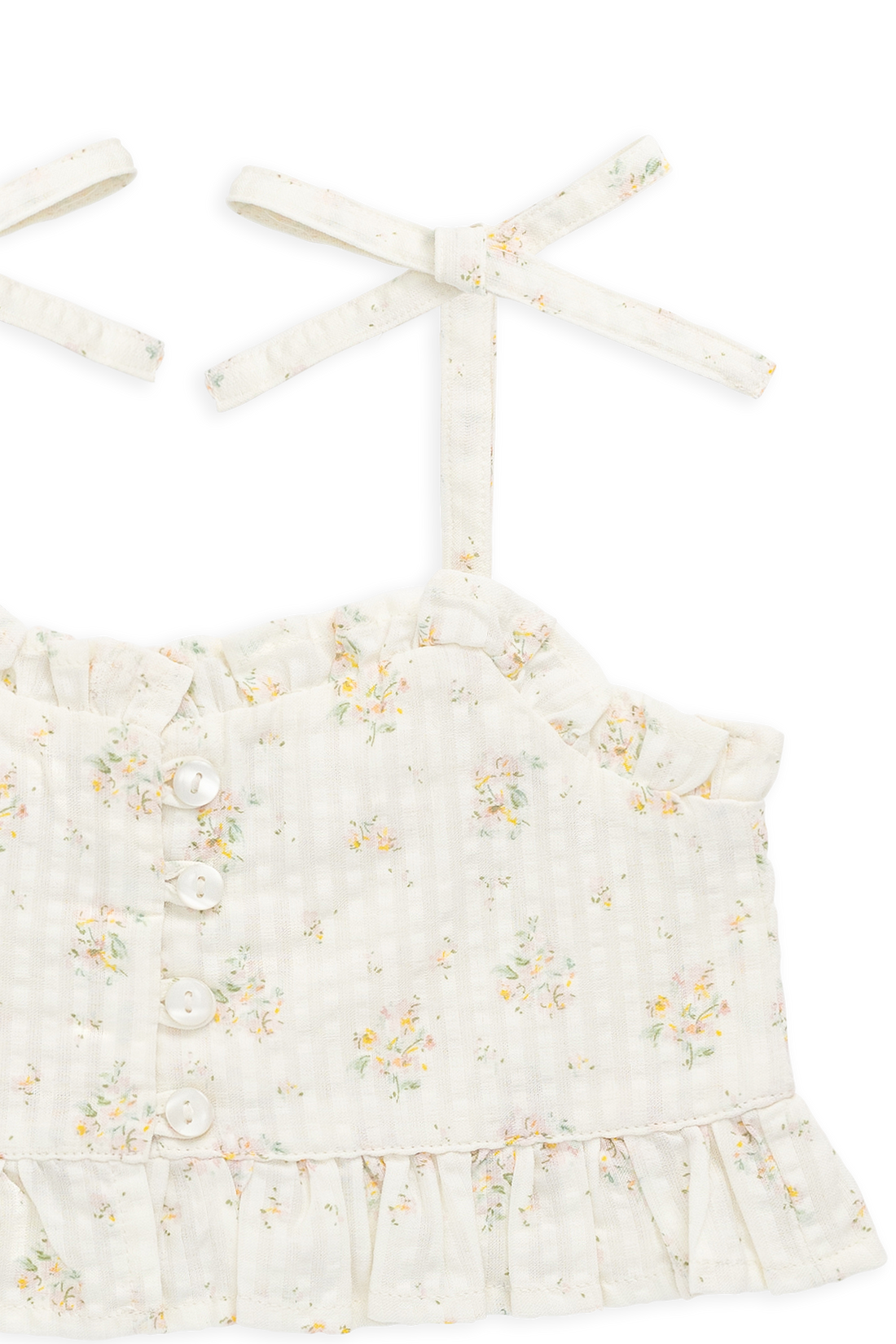 Organic Cotton Mirabel Top-Justine Parchment Childrens Top from Jamie Kay Australia