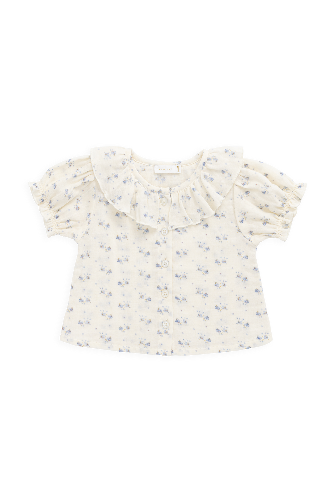 Organic Cotton Muslin Alora Top-Molly Blue Childrens Top from Jamie Kay Australia
