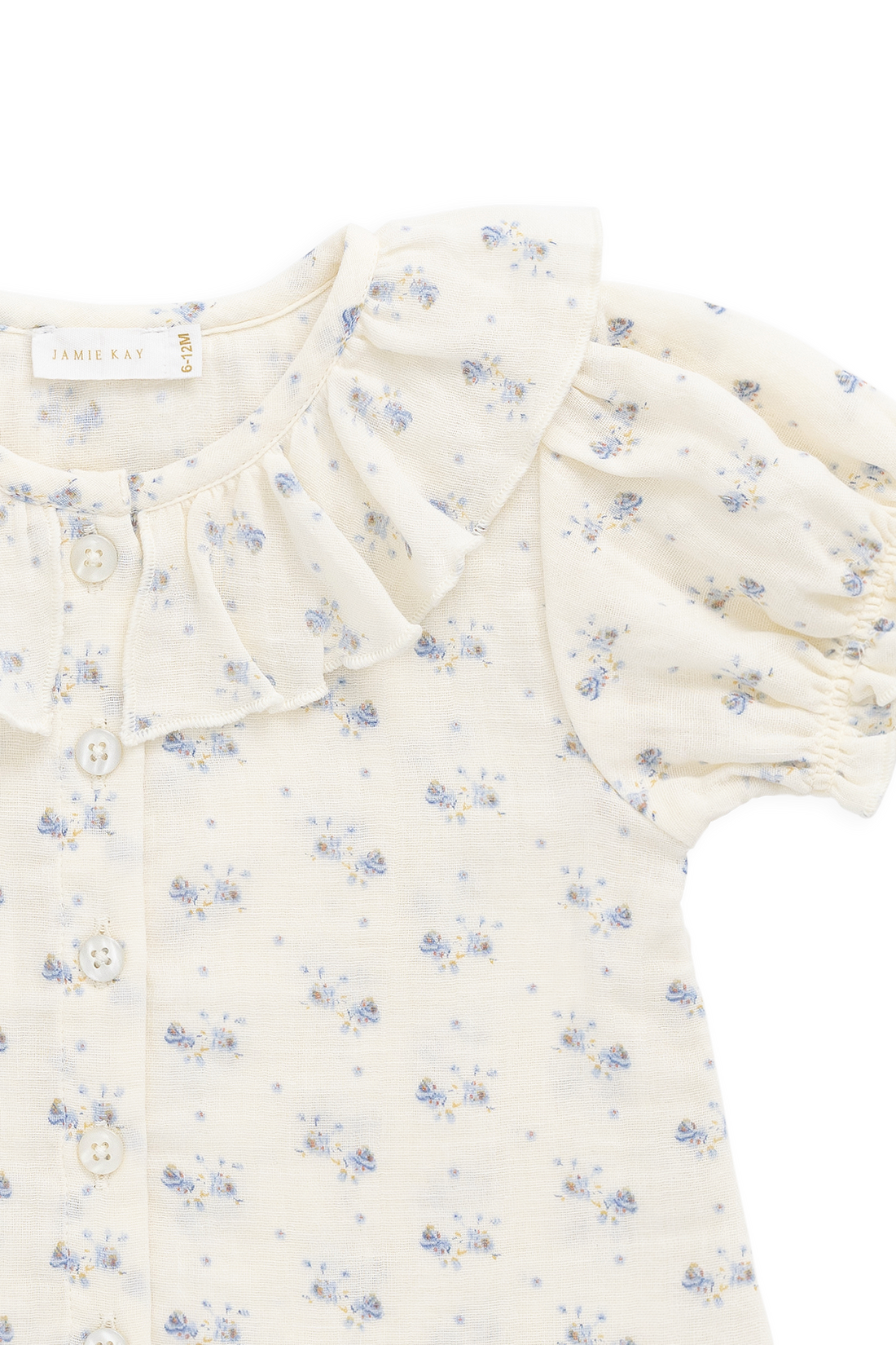 Organic Cotton Muslin Alora Top-Molly Blue Childrens Top from Jamie Kay Australia