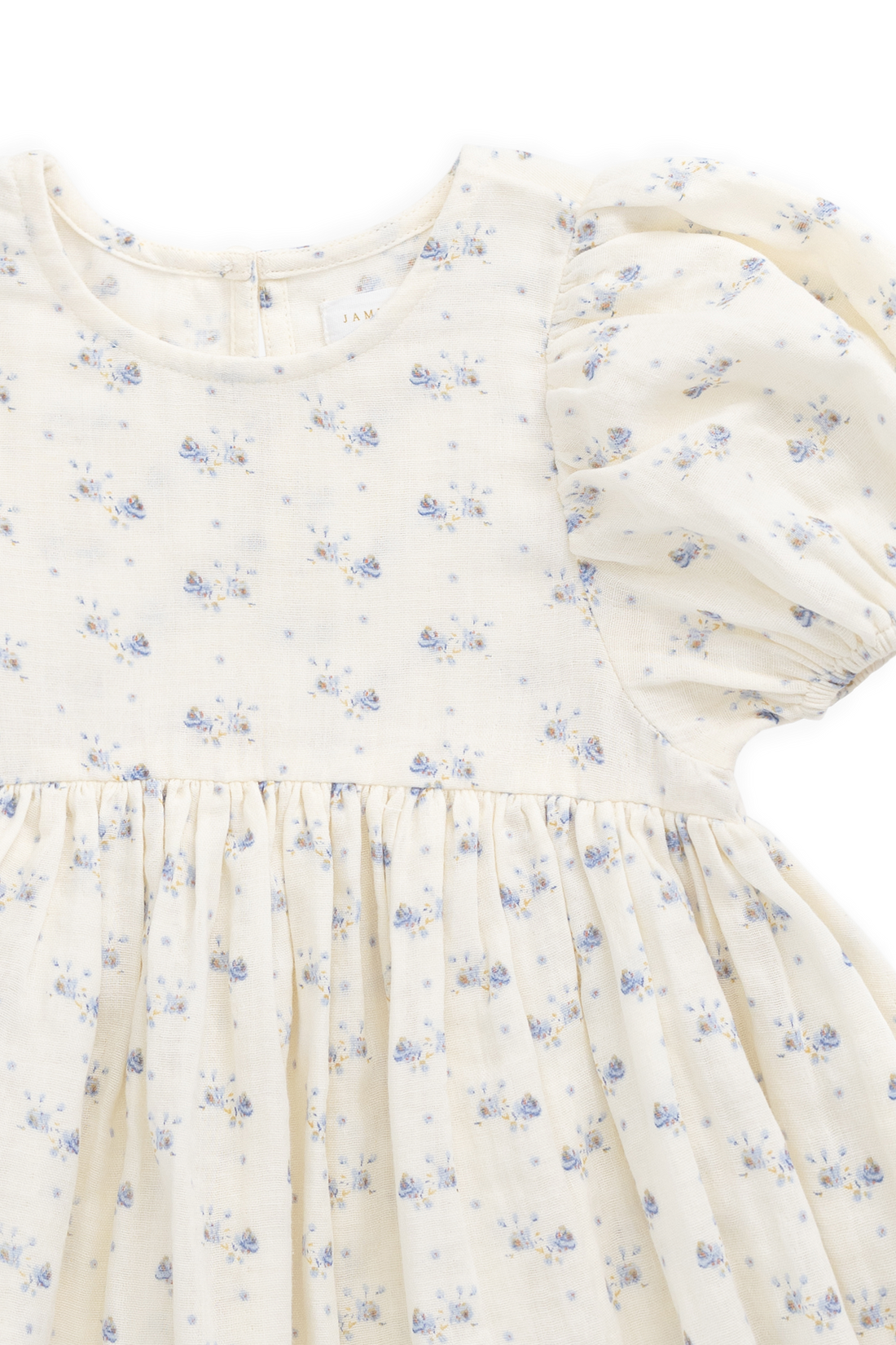 Organic Cotton Muslin Frannie Dress-Molly Blue Childrens Dress from Jamie Kay Australia