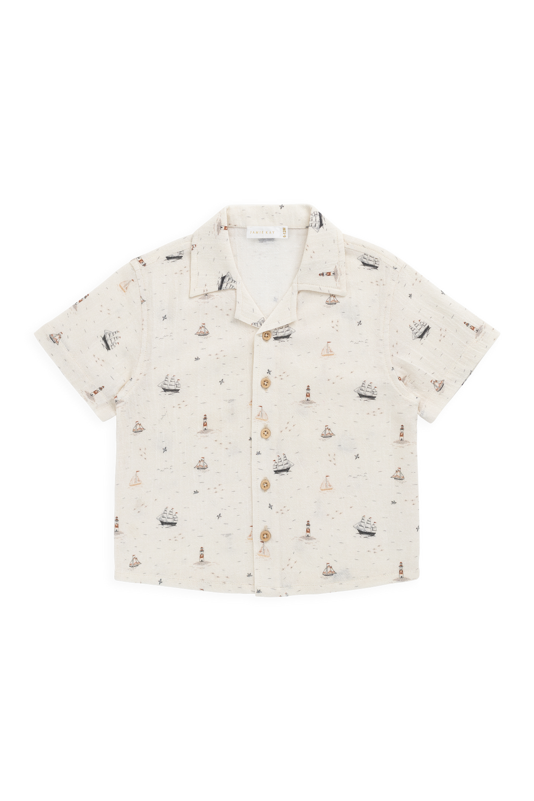 Organic Cotton Silas Shirt-Sailing Day Childrens Top from Jamie Kay Australia