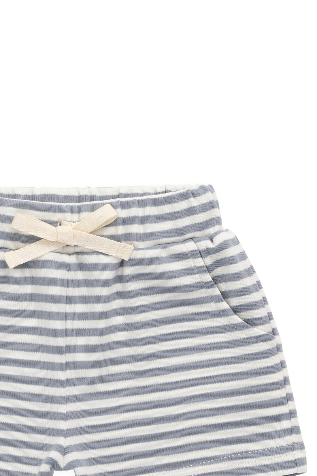 Pima Cotton Wesley Short-Narrow Stripe Dawn / Cloud Childrens Shorts from Jamie Kay Australia
