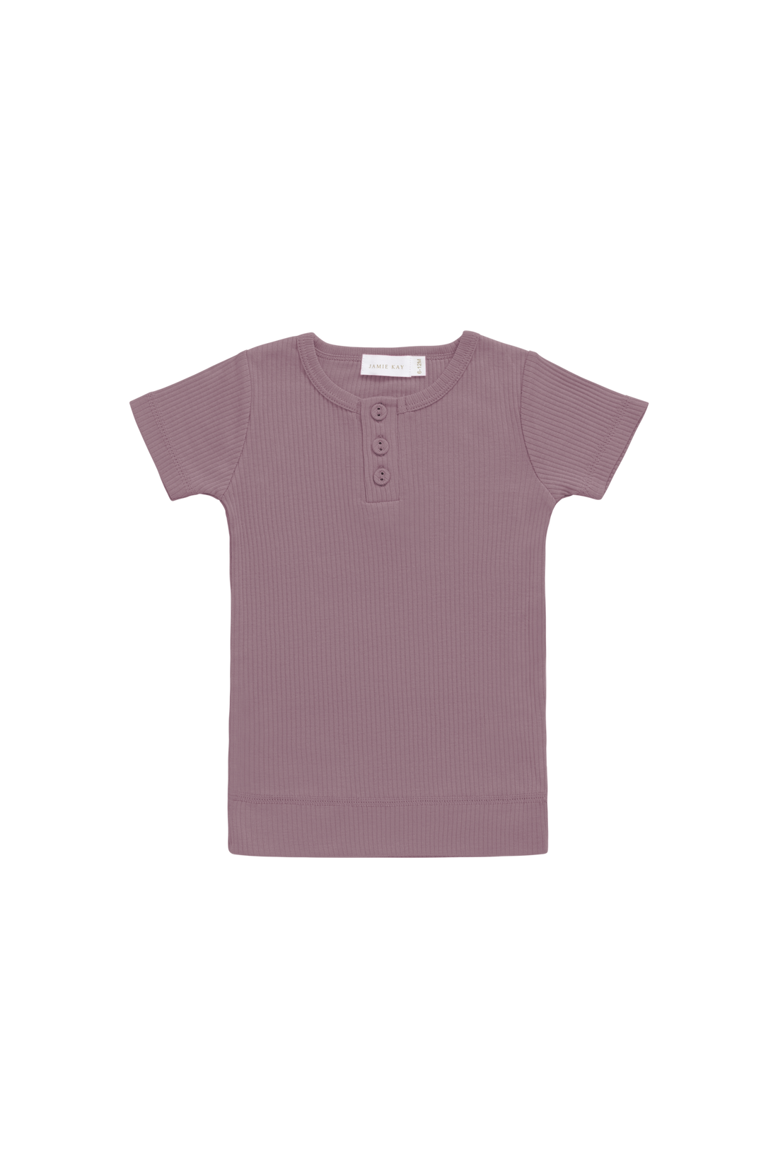 Organic Cotton Modal Henley Tee - Twilight Childrens Top from Jamie Kay Australia