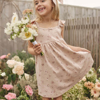 Organic Cotton Gracelyn Dress - Petite Fleur Soft Peony Childrens Dress from Jamie Kay Australia