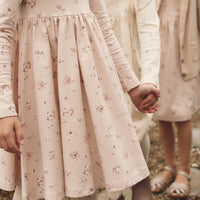 Organic Cotton Tallulah Dress - Petite Fleur Soft Peony Childrens Dress from Jamie Kay Australia