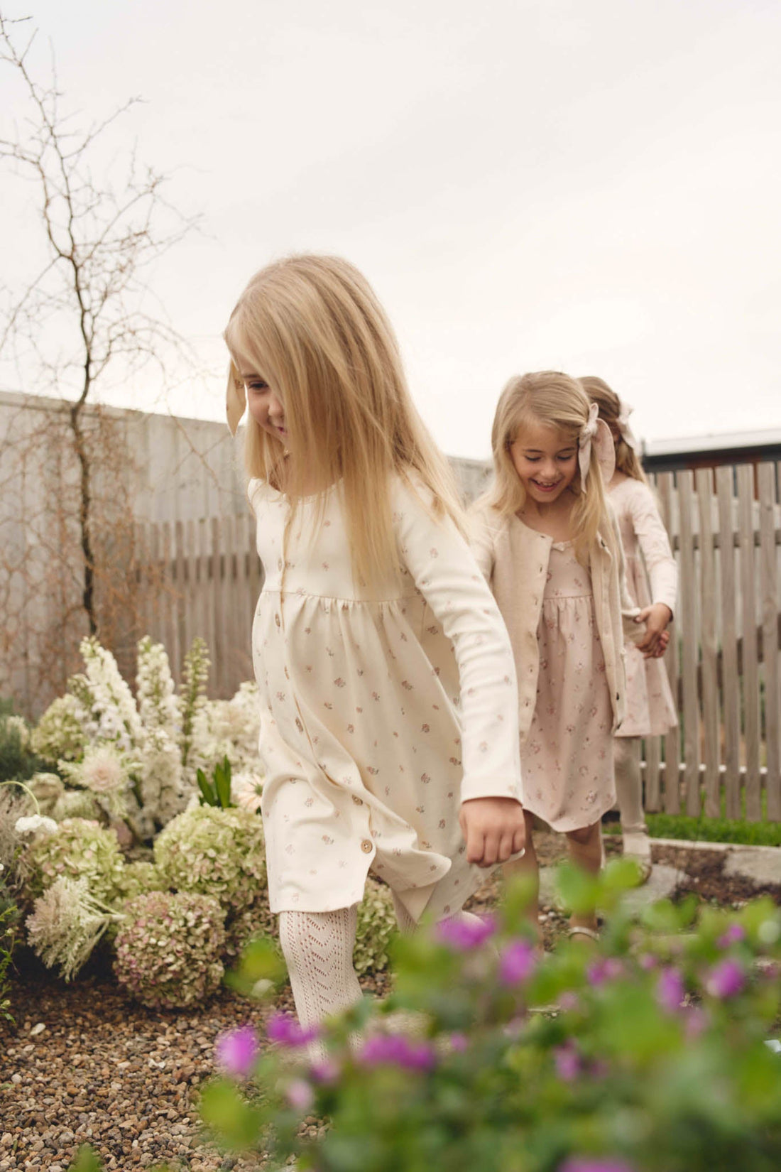 Organic Cotton Poppy Dress - Meredith Egret Childrens Dress from Jamie Kay Australia