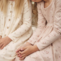 Organic Cotton Tallulah Dress - Petite Fleur Soft Peony Childrens Dress from Jamie Kay Australia