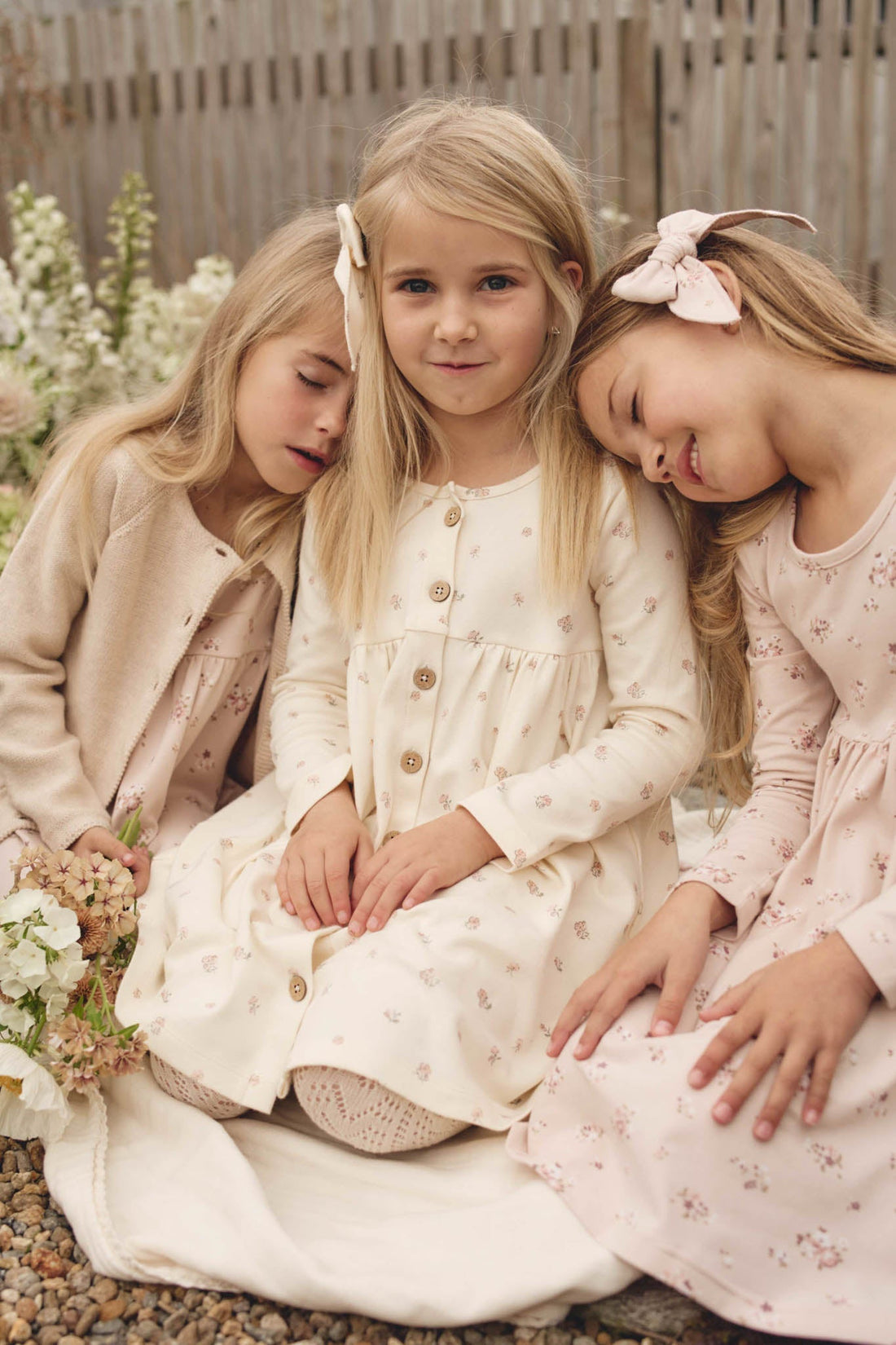 Organic Cotton Poppy Dress - Meredith Egret Childrens Dress from Jamie Kay Australia