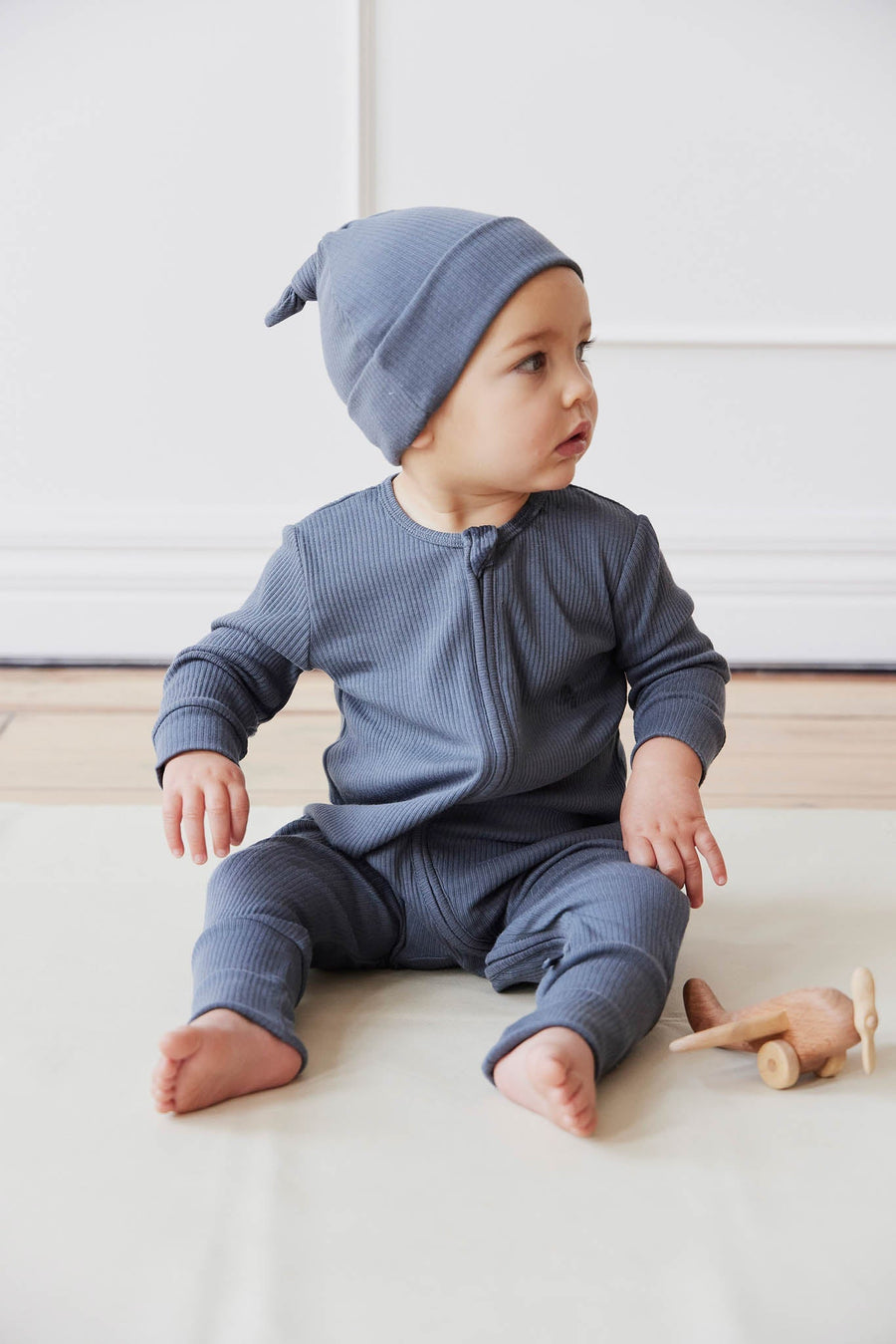 Organic Cotton Modal Marley Beanie - Arctic Childrens Hat from Jamie Kay Australia