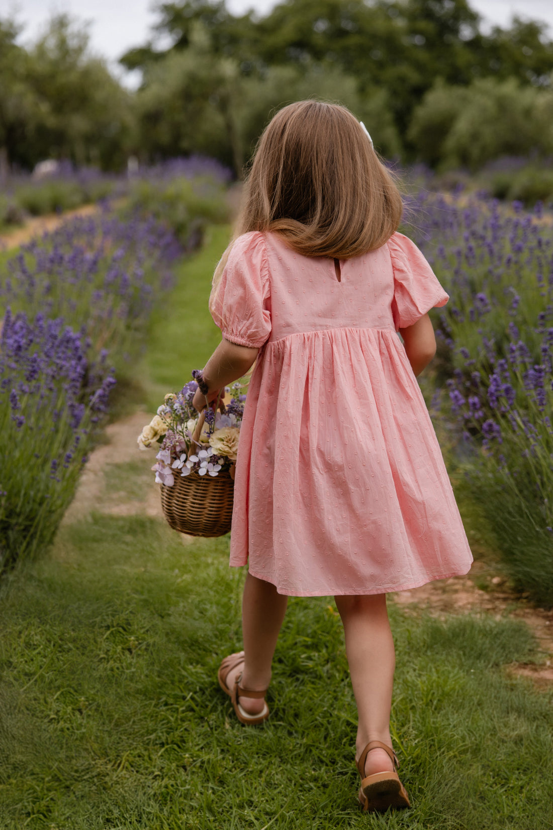 Organic Cotton Frannie Dress - Swiss Pink Childrens Dress from Jamie Kay Australia
